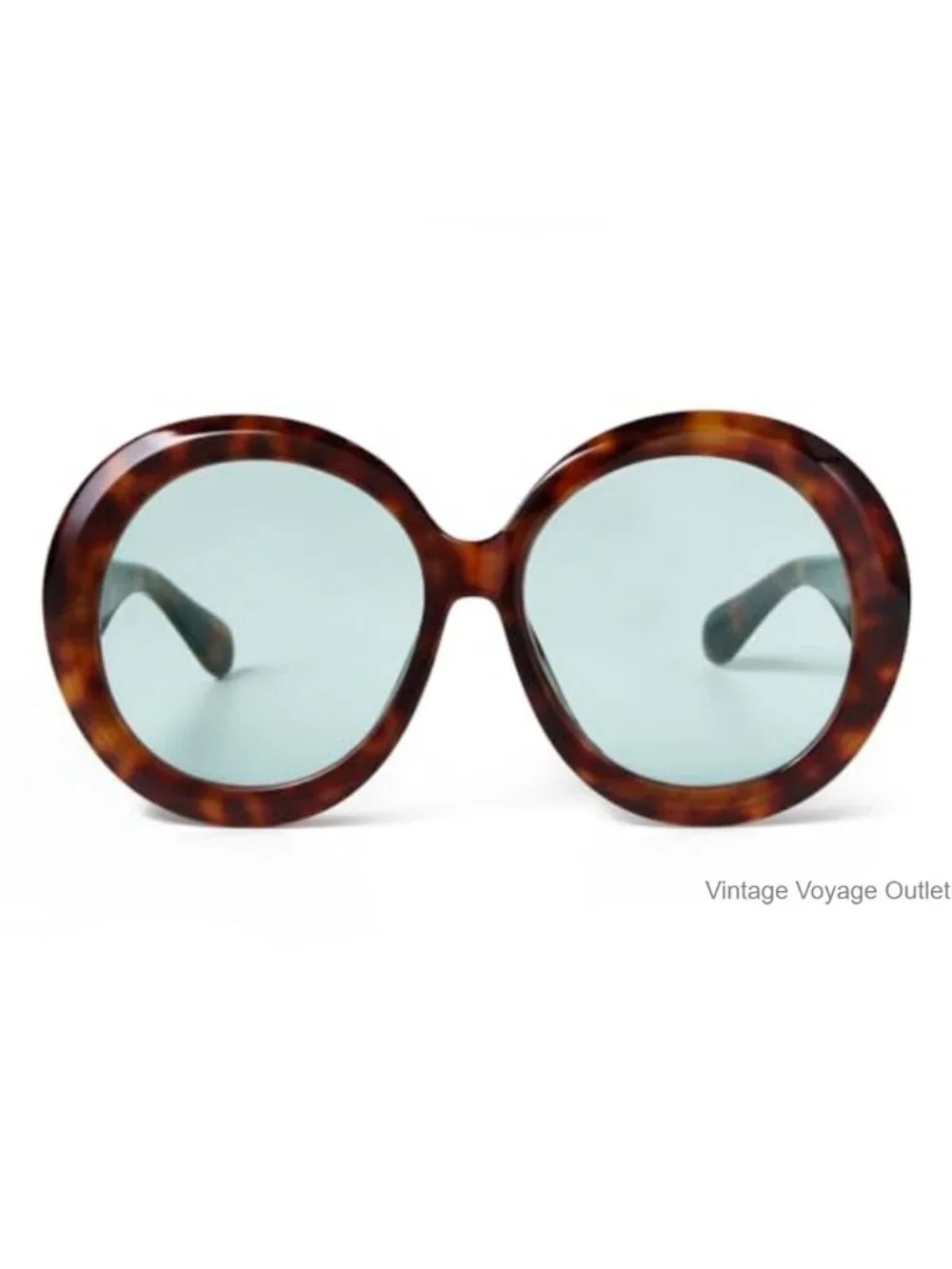 Oversized Round Plastic Sunglasses for Women UV400 Retro Circle Frame